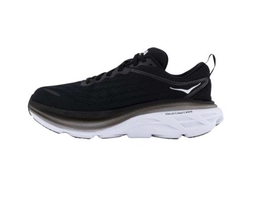 Hoka Bondi8 b womens black white2