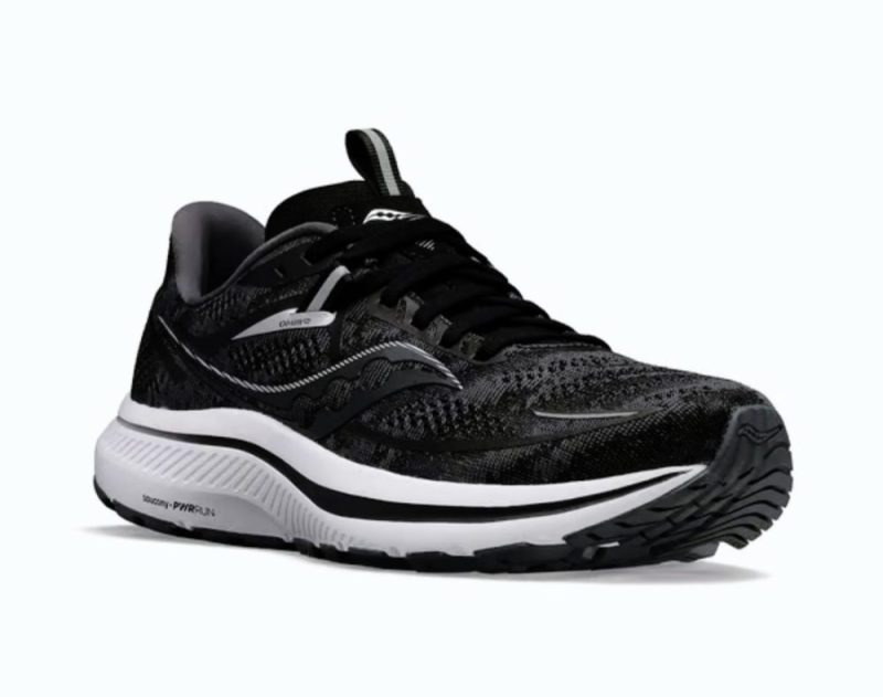 Saucony Omni 21 Mens Wide 2E Width BLACK WHITE 10