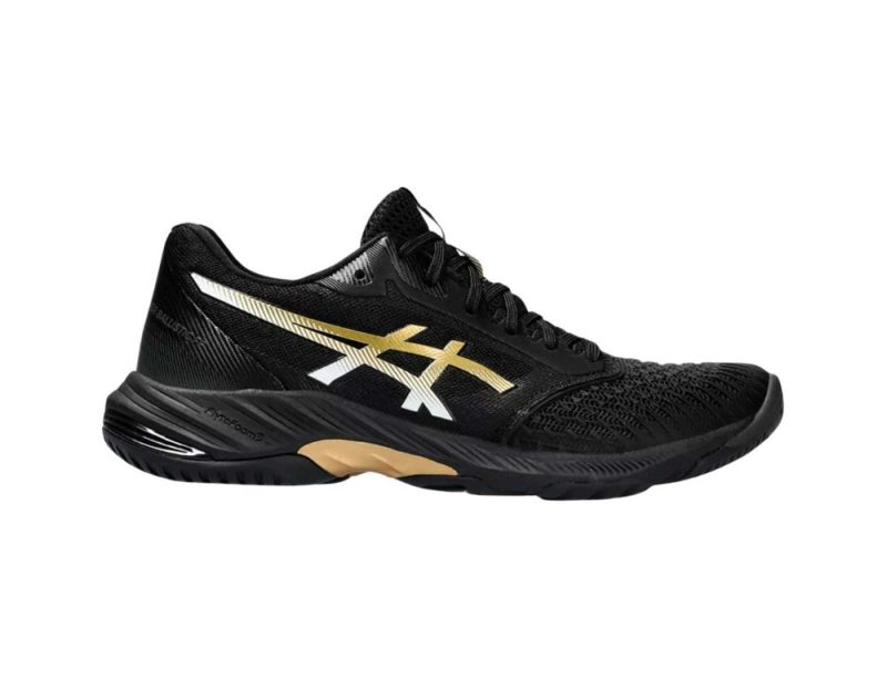 asics ballistic FF3 b womens black pure gold 02 b30037c2 a7fd 4d65 967f e2973a03eae5