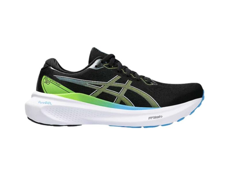 asics kayano 30 mens d black electric lime 005 01