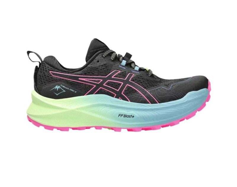 asics trabuco max2 b womens black hotpink 01