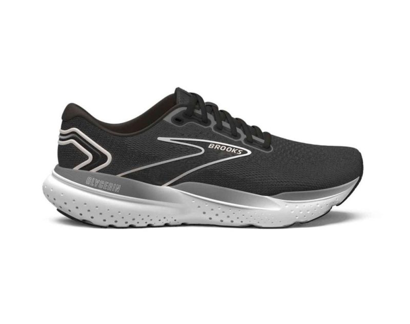 brooks glycerin 21 mens 2e black white 01