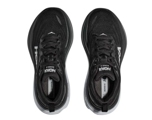 hoka bondi 8 mens 2e black white 02