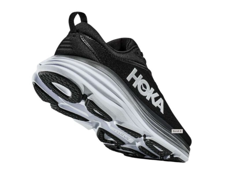 hoka bondi 8 mens 2e black white 03