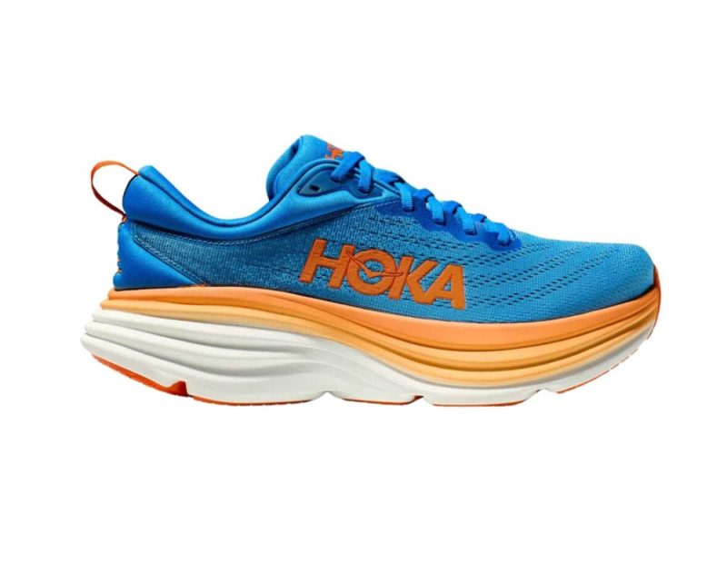 hoka bondi 8 mens d costal sky vibrant orange 01