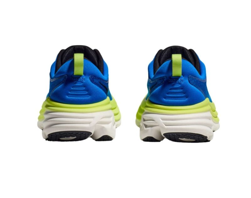 hoka bondi 8 mens d electric cobalt lettuce elt 06